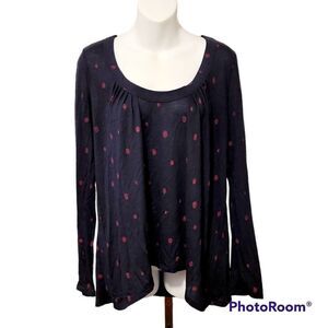 2/$20 Vintage Gap purple polka dot top blouse